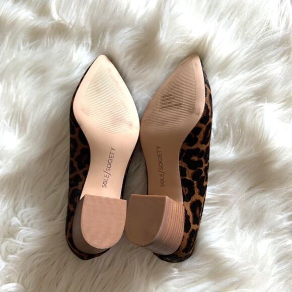 Sole Society Leopard Print Calf Hairn Pumps - Picture 8 of 9